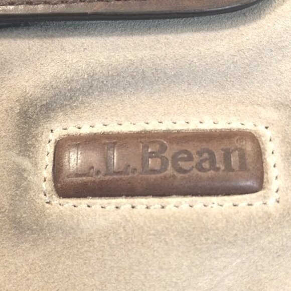 LL Bean Ameribag Unisex Healthy Back Bag Sling Backpack Suede Leather Vintage - Picture 2 of 12
